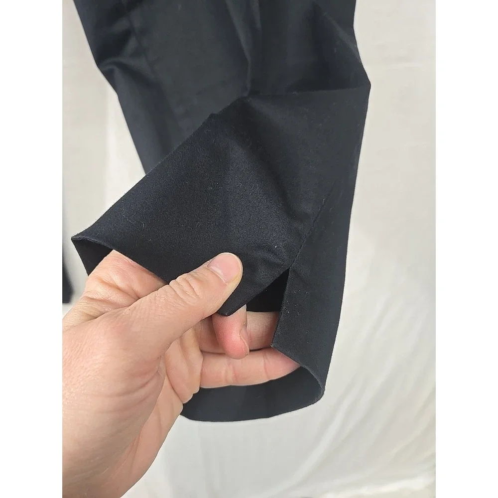 Talbots‎ Pants Women's 10P Black Straight Leg Classic Side Zip Cropped Stretch